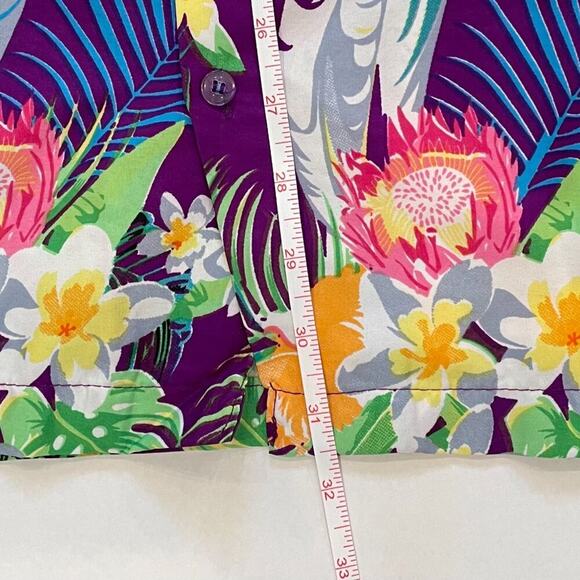 King Kameha Tropical, Floral, Pineapple, Bird, Hawaiian Button Down Shirt, 2XL - Picture 13 of 13